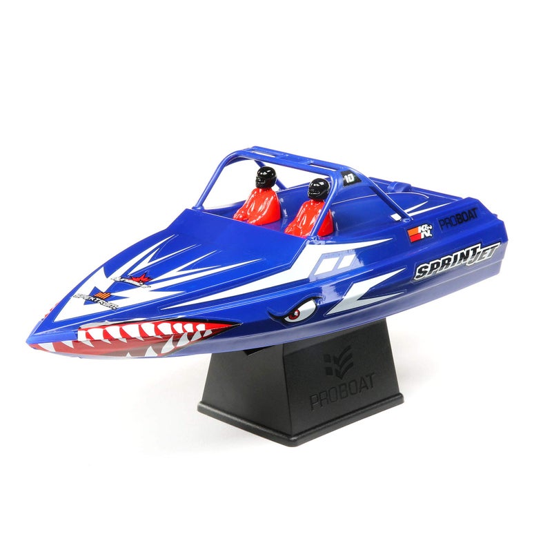 Pro Boat Sprintjet 9" Self-Righting Deep-V Jet Boat Brushed RTR Ready to Run Blue PRB08045T2 - Image 1